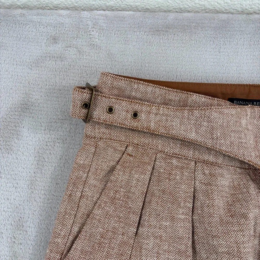 Banana Republic Herringbone Linen-Blend Seafarer Pants in Potters‎ Clay Women 2